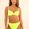 Swim Dippin' Daisy's Underwire | Gigi Underwire Swim Bikini Top Neon Yellow