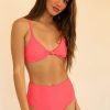 Swim Dippin' Daisy's High Waist | Balboa Bottom Calypso Coral Rib