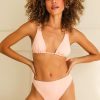 Swim Dippin' Daisy's Triangle | Descanso Tie Back Triangle Bikini Top Sunset Pink