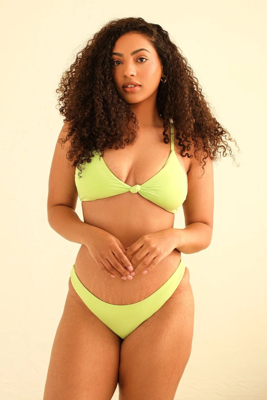 Swim Dippin' Daisy's Cheeky | Palma Scrunch Back Cheeky Bikini Bottom Green Tea