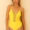 Swim Dippin' Daisy's Moderate | Bliss One Piece Lemon Rib