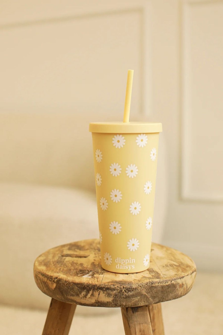 Clothing Dippin' Daisy's | Daisy Printed Tumbler Vanilla