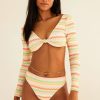 Swim Dippin' Daisy's Tops | Bianca Long Sleeve Bikini Top Hang Ten Stripe