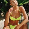 Swim Dippin' Daisy's Bandeau | Christina Tie Bandeau Bikini Top Neon Yellow