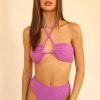 Swim Dippin' Daisy's High Waist | Seashore Bottom Vivid Violet Rib