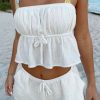 Clothing Dippin' Daisy's | Hanna Strapless Top & Elastic Short Set White