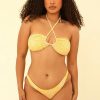 Swim Dippin' Daisy's Cheeky | Palma Scrunch Back Cheeky Bikini Bottom Golden Ditsy