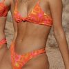 Swim Dippin' Daisy's Tops | Zen Knotted Triangle Bikini Top Sungazer/Red