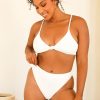 Swim Dippin' Daisy's High Waist | Seashore Bottom White Waffle