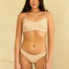 Swim Dippin' Daisy's The Full Scoop | Redondo Adjustable Strap Bikini Top Nostalgia Stripe