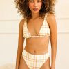 Swim Dippin' Daisy's Cheeky | Seashore Cheeky High Waisted Bikini Bottom Rad Plaid