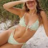 Swim Dippin' Daisy's Triangle | Bella Triangle Bikini Top Green Hibiscus