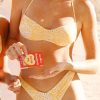 Swim Dippin' Daisy's Cheeky | Angel Cheeky Bikini Bottom Golden Ditsy