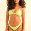 Swim Dippin' Daisy's Triangle | Zen Knotted Triangle Bikini Top Green Tea