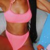 Swim Dippin' Daisy's The Full Scoop | Brink Scoop Neck Bikini Top Neon Pink