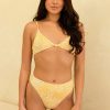 Swim Dippin' Daisy's Cheeky | Seashore High Waist Cheeky Bikini Bottom Golden Ditsy