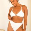 Swim Dippin' Daisy's Cheeky | Seashore Bottom White Waffle