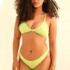 Swim Dippin' Daisy's Tops | Zen Knotted Triangle Bikini Top Green Tea