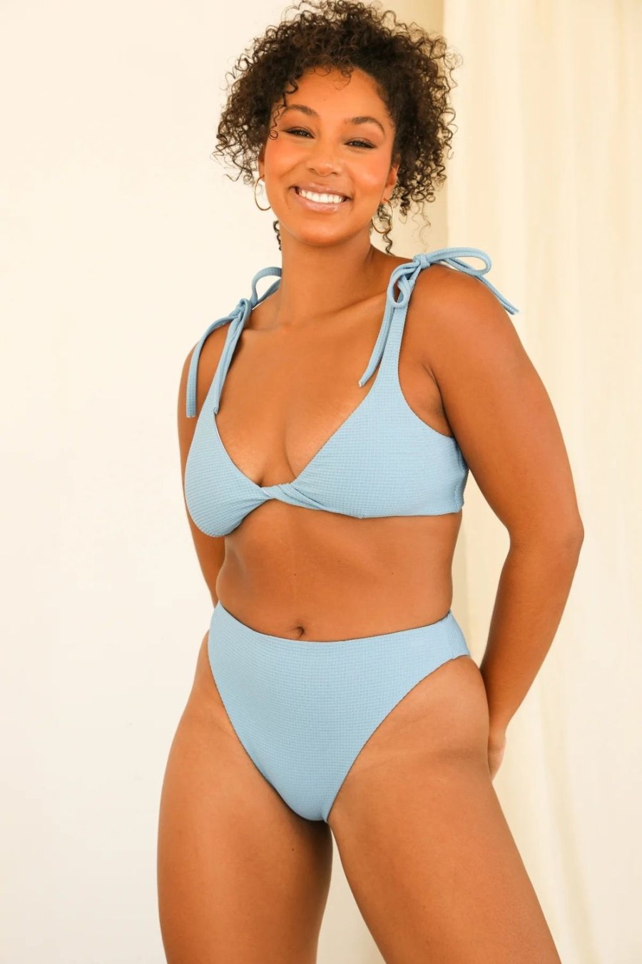 Swim Dippin' Daisy's High Waist | Seashore Bottom Tides Waffle