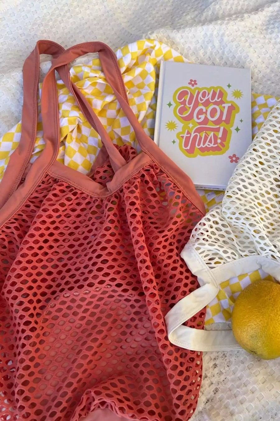 Clothing Dippin' Daisy's | Upcycled Goodies Net Bag Coral